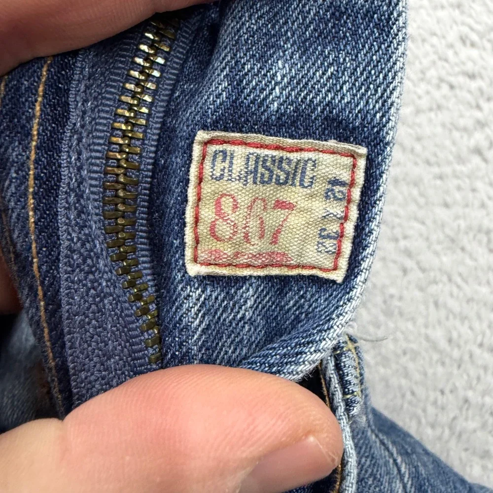 Polo Ralph Lauren Classic 867 Men Blue Straight Leg Denim Jean 42x32 Medium Wash